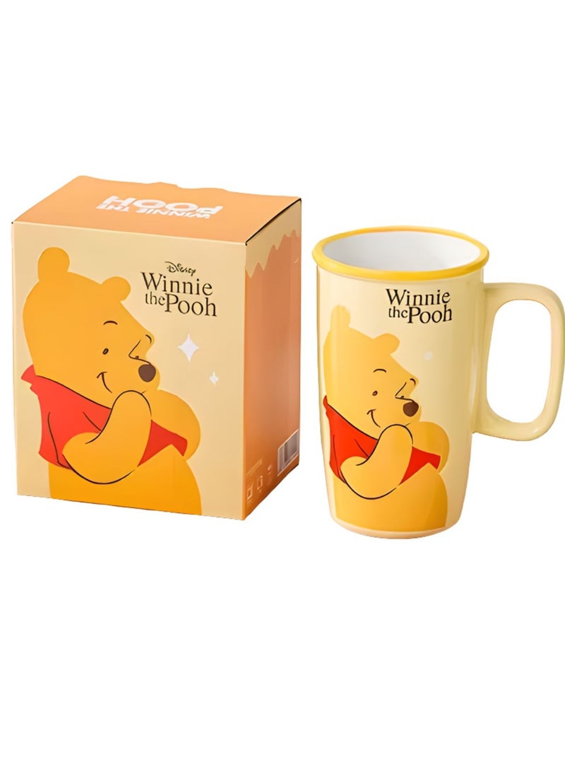 Disney Winnie the Pooh Ceramic Mug with Gift Box | 500ml Cute Cartoon Coffee Cup for Kids & Adults | Premium Quality Tea/Latte Mug | Perfect Birthday Gift - Image 1